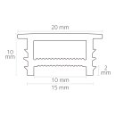 Silikon-Einbaucover. Abdeckung für 12 mm LED-Streifen