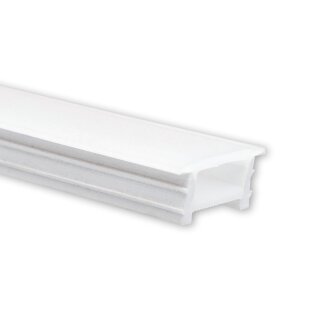 Silikon-Einbaucover. Abdeckung für 12 mm LED-Streifen Breit 15x10 mm  Weiß 5 Meter