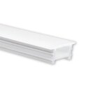 Silikon-Einbaucover. Abdeckung für 12 mm LED-Streifen Breit 15x10 mm  Weiß 5 Meter