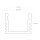 PK2 LED AUFBAU-Profil 200cm, hoch, LED Stripes max. 12mm