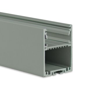 PN17 LED AUFBAU-Profil 200 cm, silber pulverbeschichtet, LED Stripes max. 30 mm