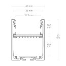PN17 LED AUFBAU-Profil 200 cm, silber pulverbeschichtet,...