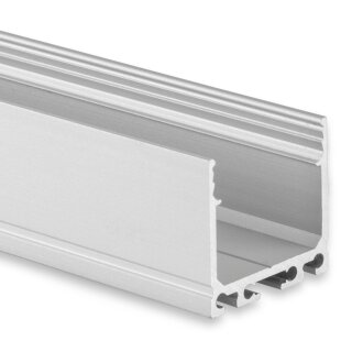 PN6n LED AUFBAU-Profil 200 cm, hoch,  schwarz RAL 9005 LED Stripes max. 24 mm