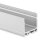 PN6n LED AUFBAU-Profil 200 cm, hoch,  schwarz RAL 9005 LED Stripes max. 24 mm
