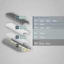 PO17 LED AUFBAU-Profil 200 cm, ultraflach/Flügel, LED Stripes max. 11 mm