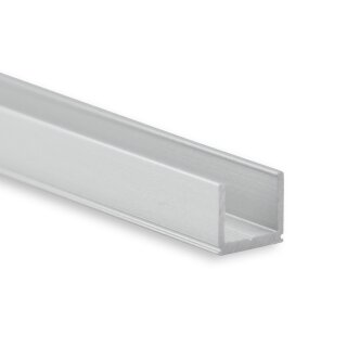 PO18 LED AUFBAU-Profil 200 cm, schwaz RAL 9005 ultra-mini, LED Stripes max. 6 mm
