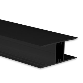 VA2 LED Aufbau-/Leuchtenprofil 200cm schwarz RAL 9005