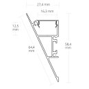 VA3 LED Aufbauprofil 200cm eloxiert