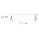 Cover C29 opal/satiniert 200 cm für Profil PN17