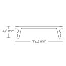 Cover C42 schwarz/matt 200 cm für Profil PN8, flach