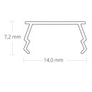 Cover C56 opal/satiniert 200 cm für Profil PI3n