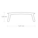 Cover C8 opal/satiniert 200 cm für Profil PO17/PO23