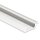 PL8 LED EINBAU-Profil 200 cm, flach/Flügel,  schwarz RAL 9005 LED Stripes max. 12mm