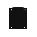 Endkappe E116 Aluminium schwarz RAL9005, Halbrund, 2 STK