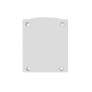 Endkappe E116 Aluminium weiß RAL9003, Halbrund, 2 STK