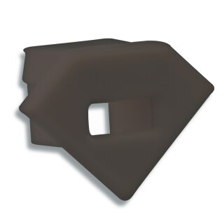 Endkappe E42B schwarz für Profil PO23 mit Kabeldurchführung, 1 STK